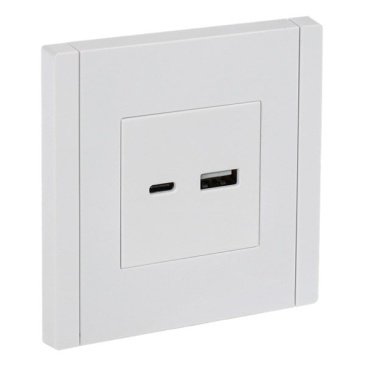 Розетка встраиваемая USB IEK FORTE&PIANO A+C 18Вт FP-U22-018-K01 FP251 белый