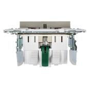 Штепсельная розетка встраиваемая IEK SKANDY 16А SK-R14-16-1-K10 SK-R06B с з/к и шторками безвинтовое крепление бежевый