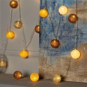 гирлянда НИТЬ Белый теплый с насадками «Клубки кремовые» прозрачная нить, 20 LED, 5м IP20  220 В