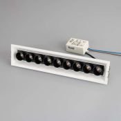 Встраиваемый светильник  20W Белый теплый  031931 MS-ORIENT-BUILT-TURN-TC-S67x300-20W 220V IP20 прямоугольный белый с черной вставкой