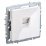 Розетка встраиваемая компьютерная IEK BRITE BR-K10-2-K01 РК11-БрБ RJ45 кат.6 белый