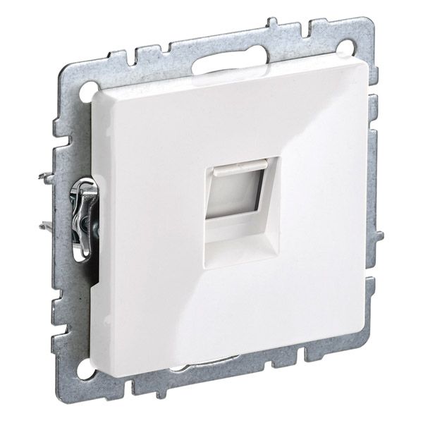 Розетка встраиваемая компьютерная IEK BRITE BR-K10-2-K01 РК11-БрБ RJ45 кат.6 белый