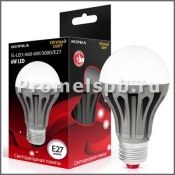 светодиодная лампа шар  A60 Белый дневной  6W Supra SL-LED-A60-6W/4000/E27 2621 Уценка!!!