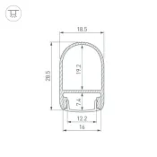 алюминиевый профиль ARL WARDROBE-1930-2000 ANOD 053565