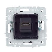 Розетка встраиваемая HDMI IEK BRITE BR-H10-K53 РHDMI-0-БрГ графит