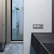 Рамка пластик 3 поста WERKEL SLAB W0032965 серебро софт