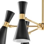 Люстра подвесная Lightstar без лампы 816067 DUMO 6х40W E14 черный/золото