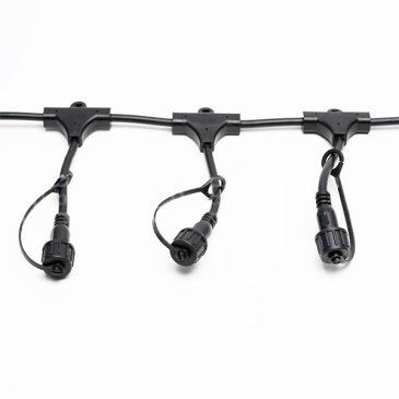 Шина для гирлянд ALEDUS MC-2.3M-20-B 2.3 м, 20 Т-коннекторов, черный провод, 2Pin