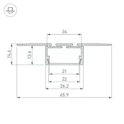 алюминиевый профиль KLUS PLS-LOCK-H15-T-HIDE-3000 042807
