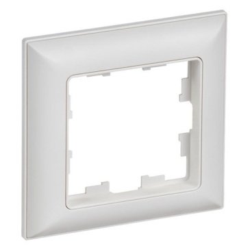 Рамка пластик 1 пост IEK BRITE BR-M12-12-K91 РУ-1-БрАБ арктический белый/белый