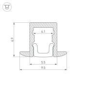 алюминиевый профиль ARL ARH-MICRO-F-W4-2000 ANOD 036400