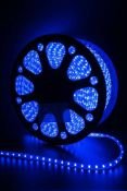 Светодиодная лента Синий 3528 220V  60Led/м герм 00000001105 LT360-B-100 IP68