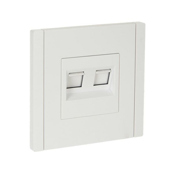 Розетка встраиваемая компьютерная IEK FORTE&PIANO двойная RJ45 кат.5E FP233 белый FP-K20-1-K01