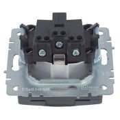 Штепсельная розетка встраиваемая IEK BRITE 16А BR-R16-16-44-K35 РСбш10-3-44-БрМ с з/к и шторками с крышкой маренго IP44