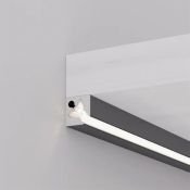 алюминиевый профиль с экраном SL-KANT-H10-SQUARE-2000 IRON GREY 055325