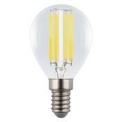 светодиодная лампа шар  G45 Белый теплый  4W UL-00011938 LED-G45-4W-3000K-E14-CL GLY01TR Яркая A++