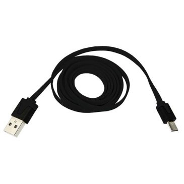 Кабель штекер USB A - штекер microUSB черный  1.0М 2.4А