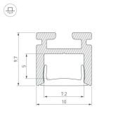 алюминиевый профиль KLUS PIK-1010-2000 ANOD 029089