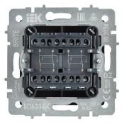 Выключатель встраиваемый двухклавишный перекрестный IEK BRITE BR-V23-0-10-K36 ВС10-2-3-БрЖ жемчуг
