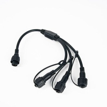 Разветвитель для гирлянд ALEDUS SP-3Lines-B 1-3, 2Pin, черный