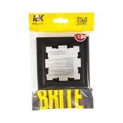 Рамка пластик 1 пост IEK BRITE BR-M12-44-K02 РУ-1-БрЧ-44 черный IP44