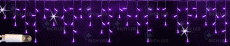 гирлянда БАХРОМА   8W Фиолетовый, Rich LED RL-i3*0.5F-CW/V,  белый провод 3x0.5 м., соединяемая, 220V, 112 Led, IP65, мерцание