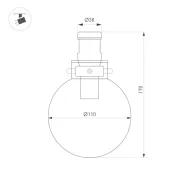Светодиодный светильник  5W Белый дневной ART-APRIORI-ZORB-С-R110 85 deg 48V диммируемый черный 049232