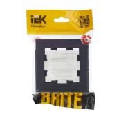 Рамка пластик 1 пост IEK BRITE BR-M12-44-K53 РУ-1-БрГ-44 графит IP44