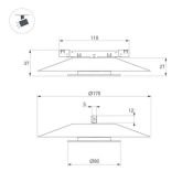 Магнитный трековый светильник  7W Белый теплый MAG-MICROCOSM-VINYL-R170 150deg 24V белый 051834