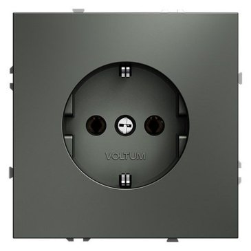Розетка встраиваемая VOLTUM S70 с заземлением 16А титан