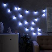 Умная гирлянда «Нить» RGB с насадками «Лампочки» темная нить, управление с приложения, USB, 6.0 м., USB, 20Led, IP20