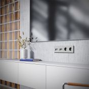 Розетка телевизионная встраиваемая VOLTUM S70 TV+RJ45 кат. 6 кашемир