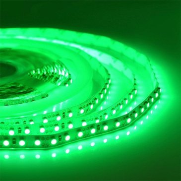 Светодиодная лента Зеленый 3528 12V  9.6W/m 120Led/метр 00-19 Стандарт 8мм Светодиодная лента Зеленый 3528 12V  9.6W/m 120Led/метр 00-19 Стандарт 8мм