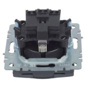Штепсельная розетка встраиваемая IEK BRITE 16А BR-R16-16-K35 РСбш10-3-БрМ с з/к и шторками с крышкой маренго IP20
