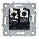 Розетка встраиваемая компьютерная двойная IEK BRITE BR-K20-1-K91 РК10-2-БрАБ RJ45 кат.5E арктический белый