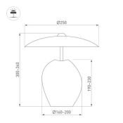 светильник настольный   6W 061711 SP-UMANI-TAB-S25x34 90deg черный