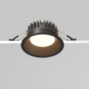 Встраиваемый светильник  10W  DL055-10W2.7-3-4K-B Окно/Okno 230V IP44 с переключателем цветовой температуры круглый чёрный