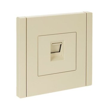 Розетка встраиваемая компьютерная IEK FORTE&PIANO RJ45 кат.5E FP432 ваниль FP-K10-1-K10