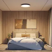Накладной светильник  60W Белый теплый 055589 SP-ESTELY-R800 (WH, 80 deg, 230V, TRIAC) 2700K круглый черный