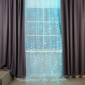 гирлянда ЗАНАВЕС Аквамарин серебристая нить, 2,8х3 м, 300 LED