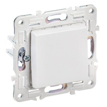 Выключатель встраиваемый одноклавишный IEK SKANDY SK-V10-0-10-K01 SK-V01W арктический белый