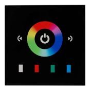 панель сенсорная встраиваемая 019330  Sens LN-08E2 Black (RGB,12-24V,144-288W)