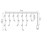 гирлянда БАХРОМА   3.6W Белый UL-00012074 ULD-B6006-080-STK WHITE IP44