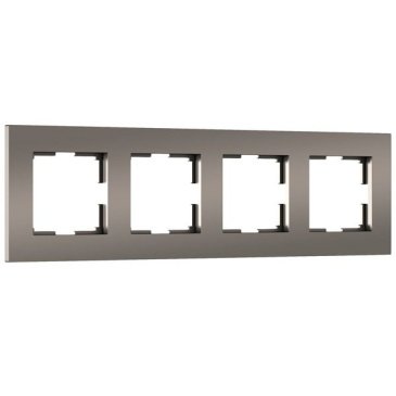 Рамка пластик 4 поста WERKEL SLAB W0042963 бронза софт