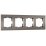 Рамка пластик 4 поста WERKEL SLAB W0042963 бронза софт