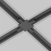 Коннектор Х-образный для однофазного трека TRA002CX-11B Unity встраиваемый черный