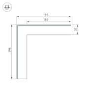 Угол для профиля SL-LINIA32-FANTOM внешний 030096