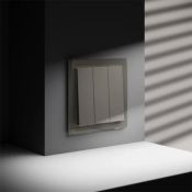 Выключатель встраиваемый VOLTUM S70 трехклавишный 10А шелк