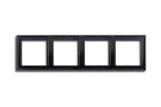 Рамка 4 поста JUNG LS984SW черный 81x294мм Рамка 4 поста JUNG LS984SW черный 81x294мм