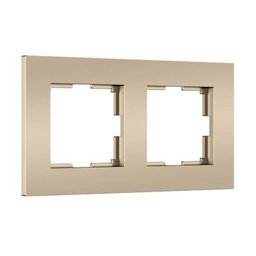 Рамка пластик 2 поста WERKEL Slab W0022911 шампань софт